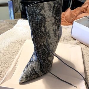 Khalil’s Booties, Size US 10/ EU 41, Black, Gray, White.